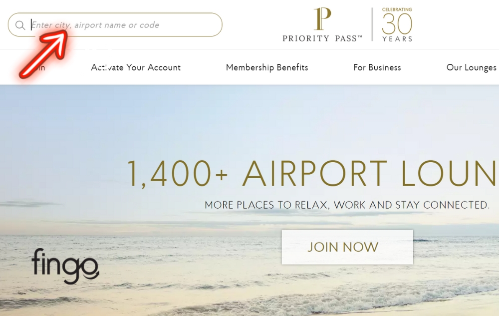 Tra cứu qua website Priority Pass