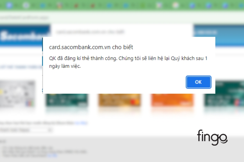 Hoàn tất đăng ký.