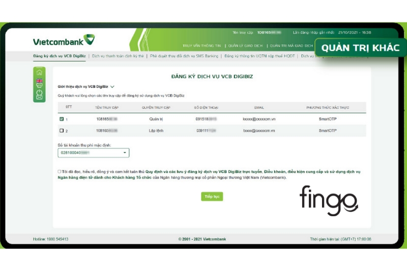 Cách chuyển đổi từ Digibank sang DigiBiz bước 1