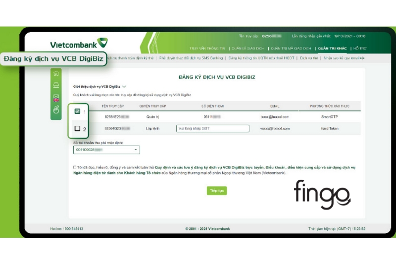 Cách chuyển đổi từ Digibank sang DigiBiz bước 2