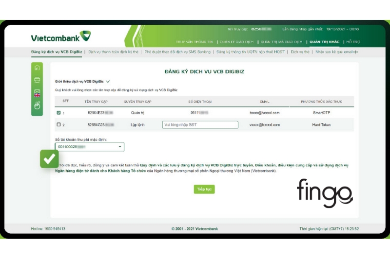 Cách chuyển đổi từ Digibank sang DigiBiz bước 4