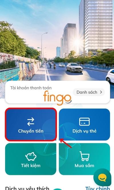 Tại màn hình trang chủ của ứng dụng, chọn Chuyển tiền, sau đó chọn Chuyển tiền nội bộ BIDV