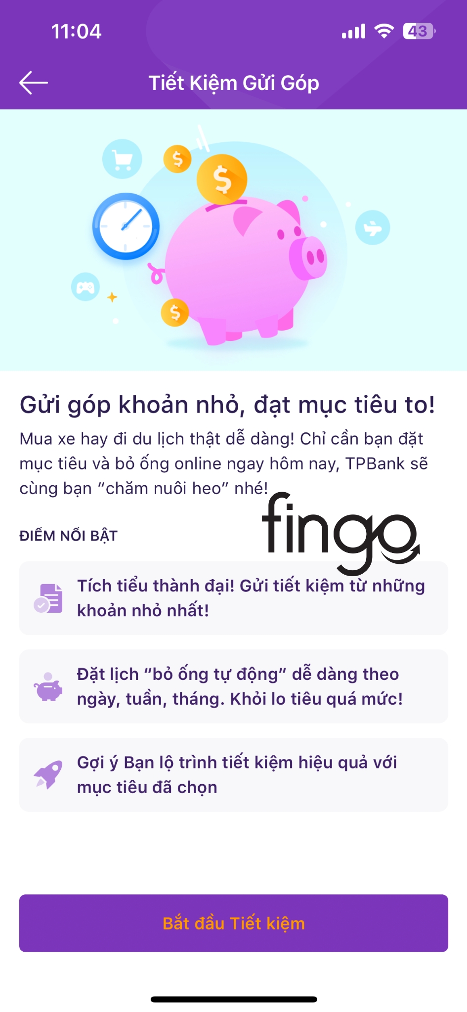 Cách gửi tiết kiệm gửi góp TPBank bước 3