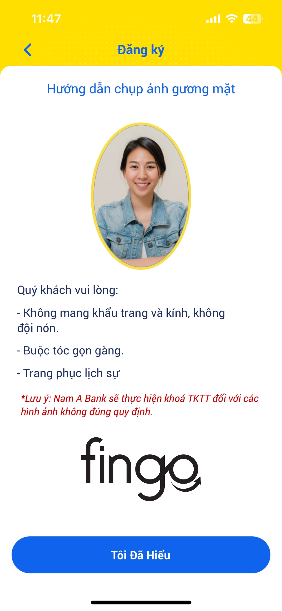 Cách mở tài khoản Nam A Bank online bước 6