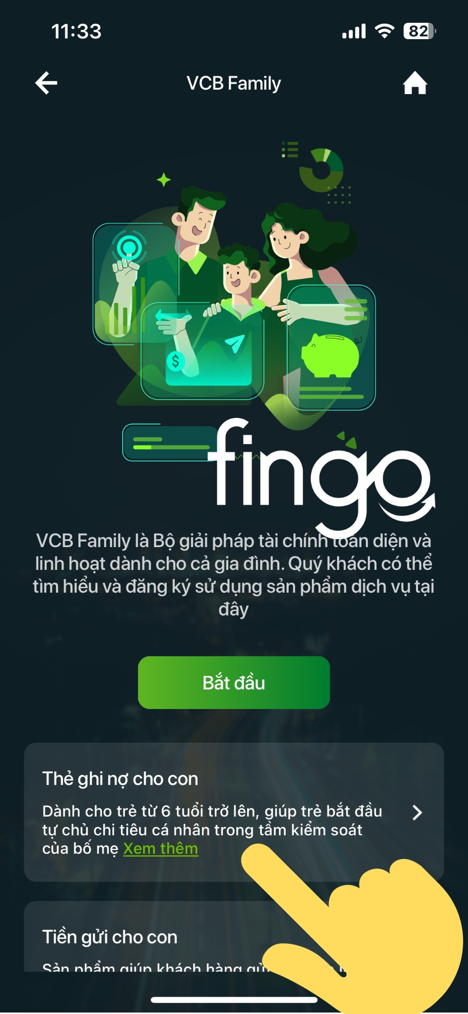 Cách mở thẻ phụ Vietcombank bước 2