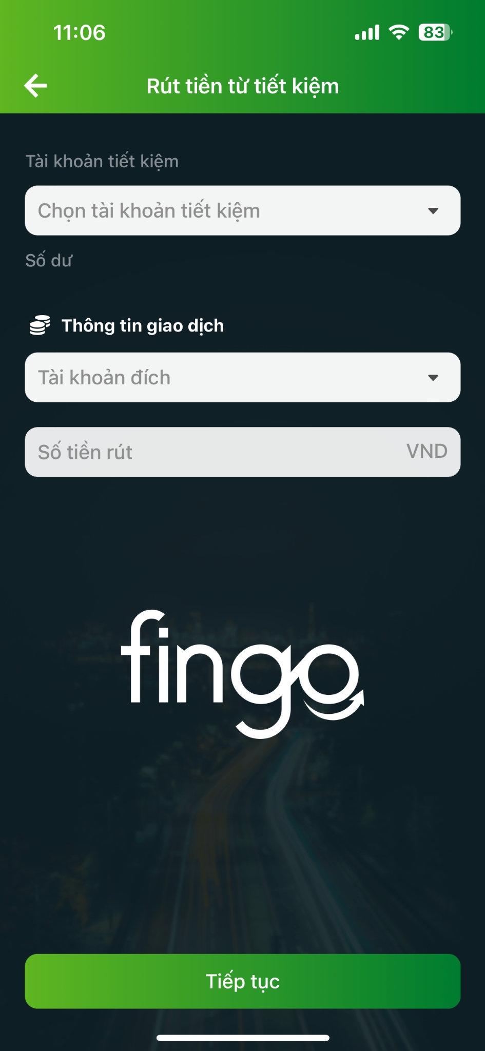 Cách rút tiền tiết kiệm online Vietcombank bước 3