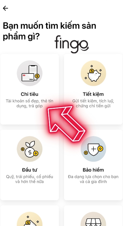 Nhấn chọn mục chi tiêu