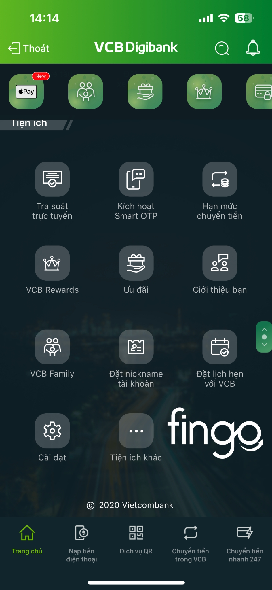 Cách đặt nickname tài khoản Vietcombank