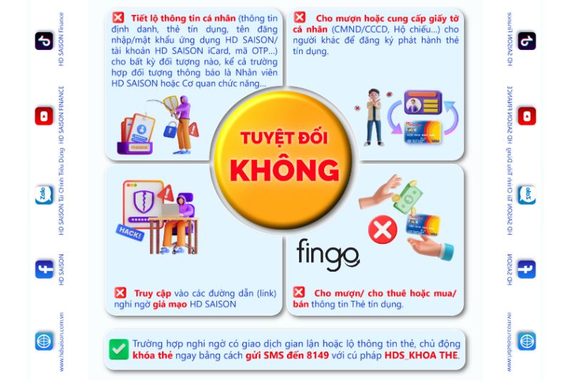 Hướng dẫn sử dụng thẻ tín dụng quốc tế HD SAISON Visa an toàn