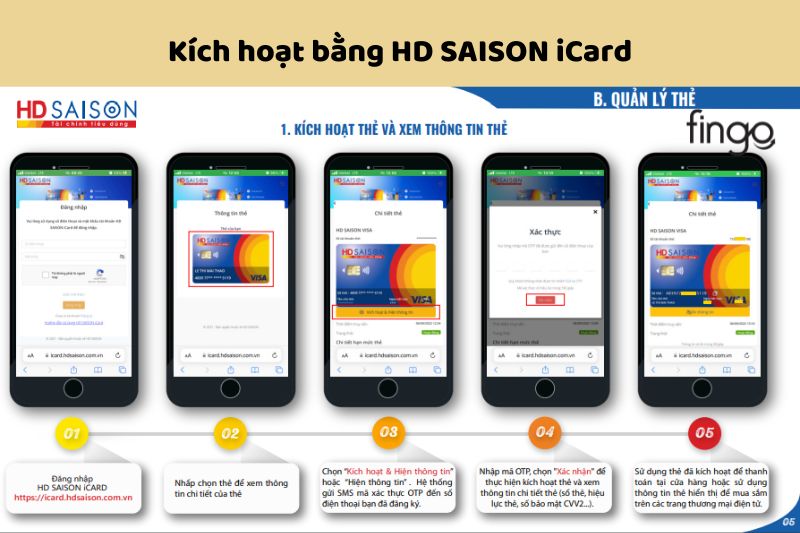 Kích hoạt bằng HD SAISON iCard