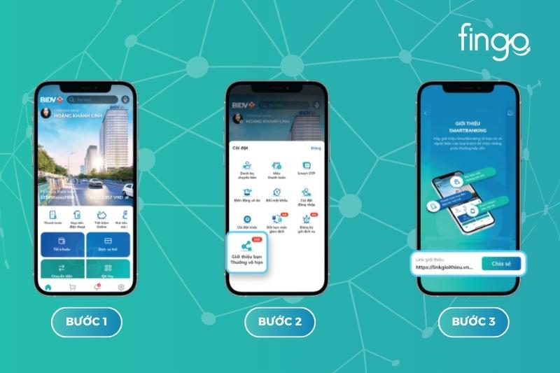Hướng dẫn lấy mã giới thiệu BIDV Smart Banking