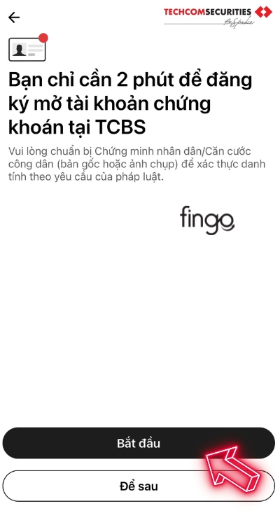 Bắt đầu xác minh danh tính qua giấy tờ và khuôn mặt