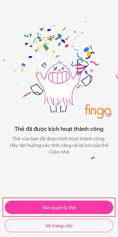 Mở thẻ thành công