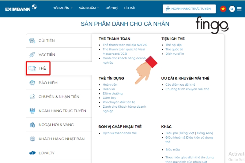 Chọn loại thẻ tín dụng phù hợp nhu cầu của bạn.