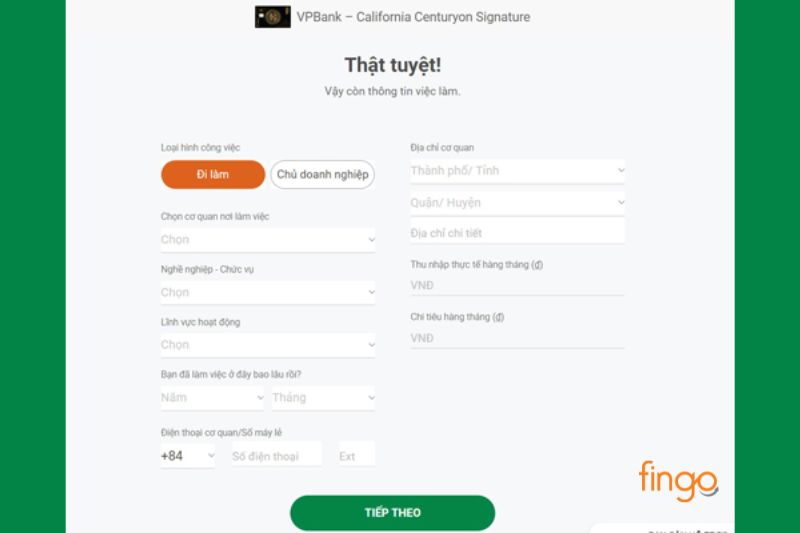 Bổ sung thông tin về việc làm - đối với cá nhân đi làm