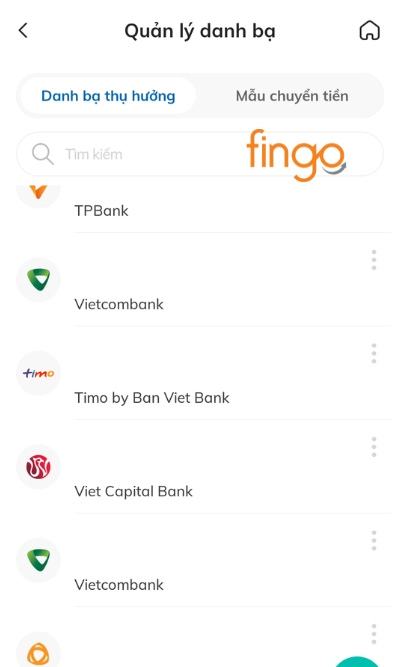 Lựa chọn tài khoản muốn kiểm tra để xem chi tiết thông tin.