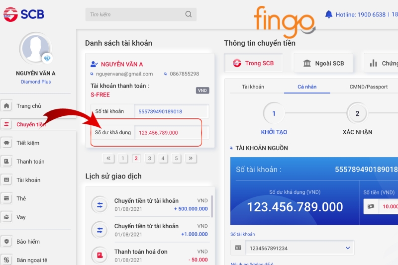 Số dư tài khoản SCB là gì?