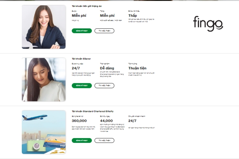 3 loại tài khoản do Standard Chartered