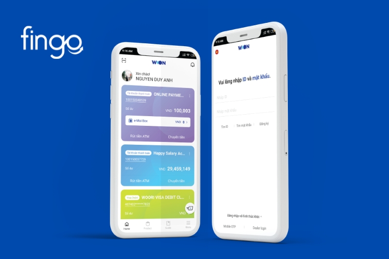 Tra cứu số tài khoản ngân hàng Woori Bank bằng app WON.