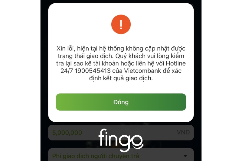 App Vietcombank bị lỗi