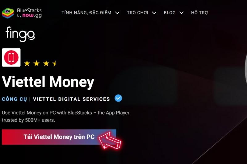 Nhấn chọn tải Viettel Money trên PC