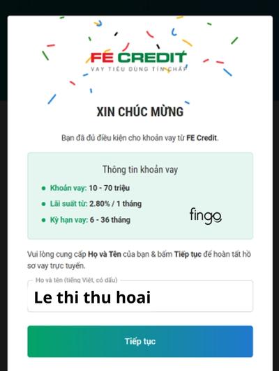 Thông báo thành công của hệ thống