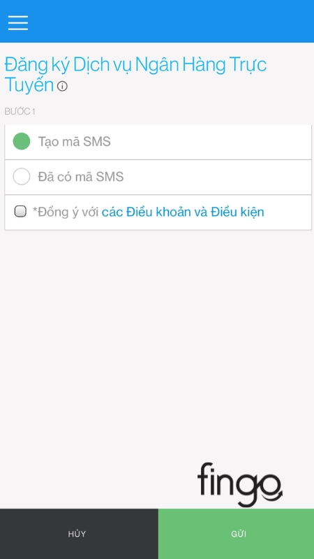 Tạo mã SMS