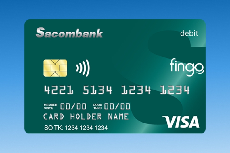 Thẻ ghi nợ Sacombank.