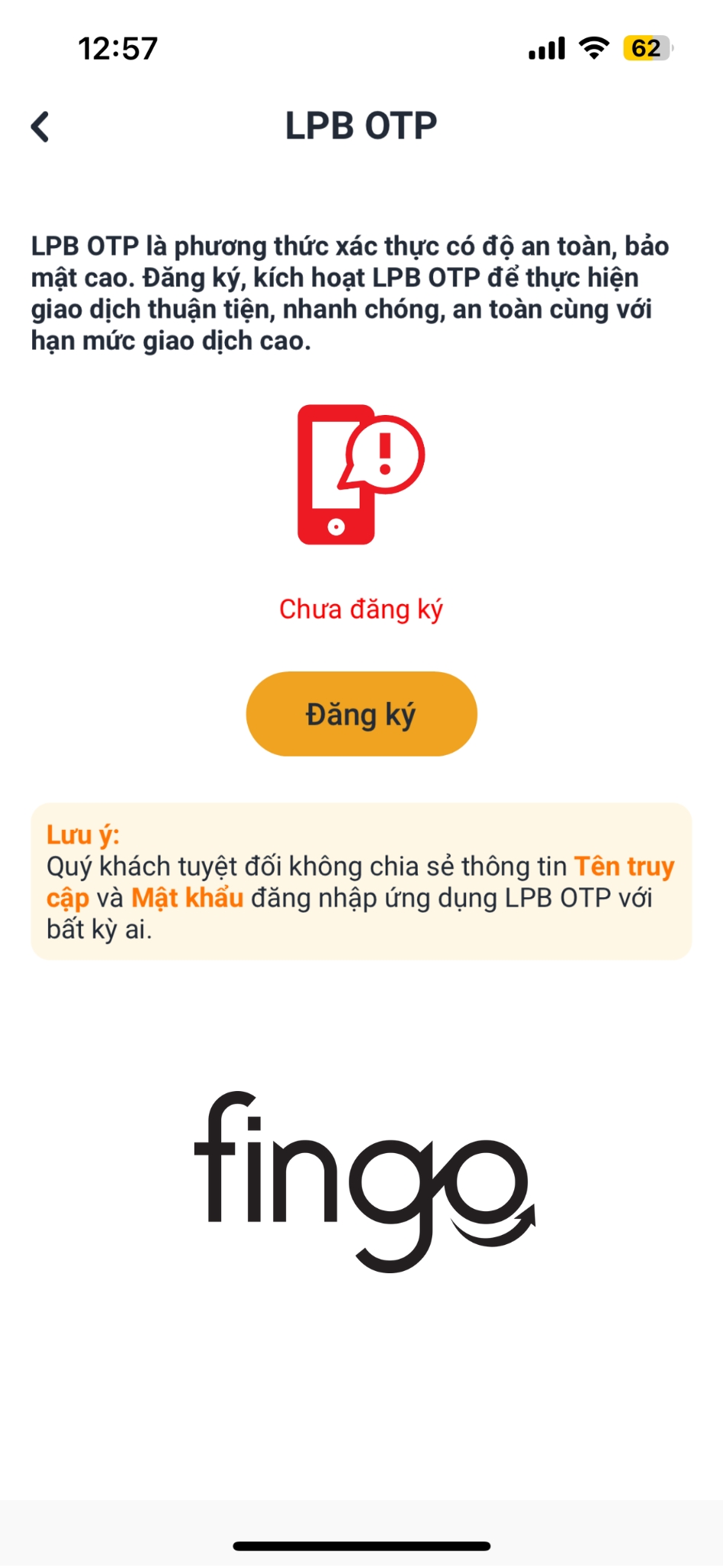 Cách kích hoạt LPB OTP bước 4