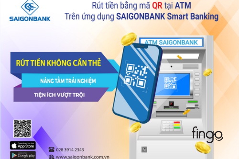 Cách rút tiền bằng mã QR SaiGonBank không cần thẻ