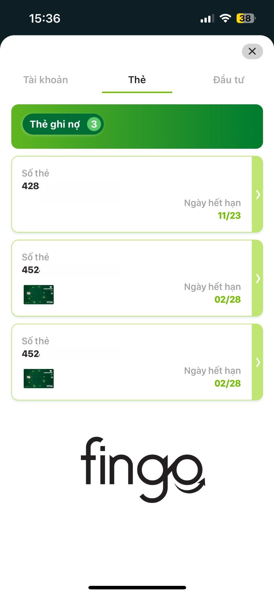 Cách xem ngày phát hành thẻ Vietcombank bước 2