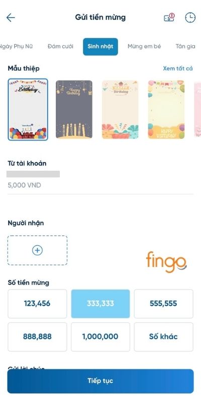 Tặng quà các dịp Lễ nhanh chóng bằng cách chuyển tiền Vietinbank kèm thiệp mừng nho nhỏ
