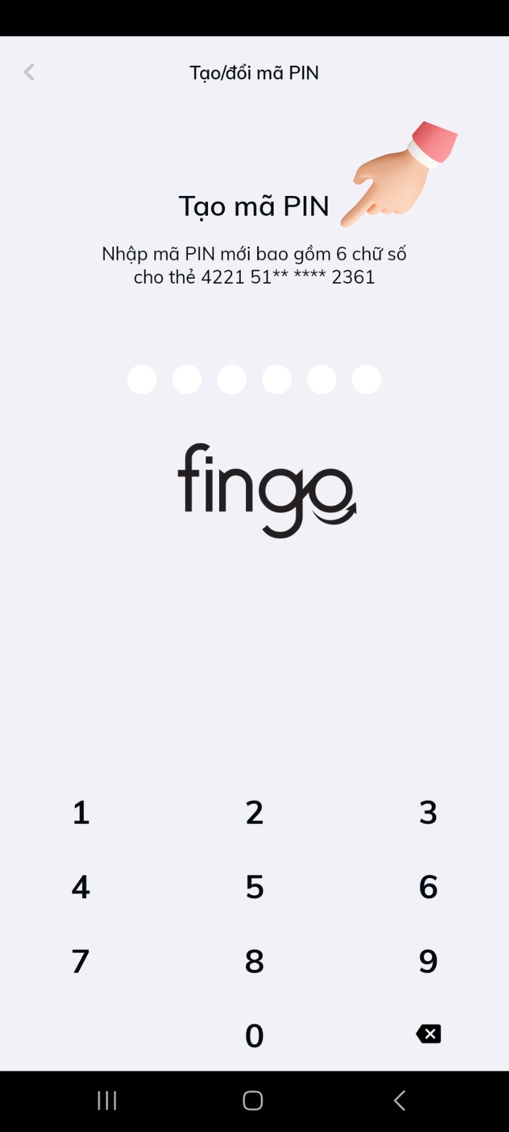Tạo mã PIN mới