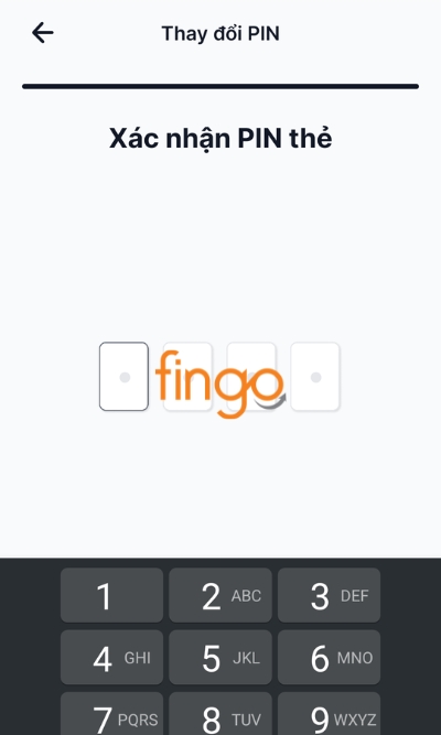 Nhập lại mã PIN mới