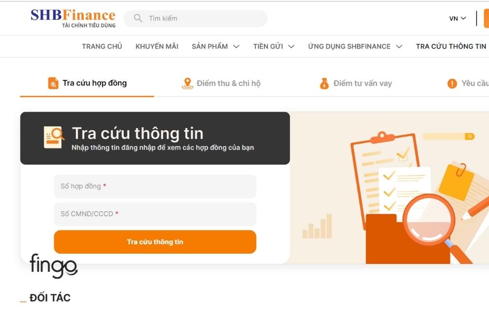 Tra cứu hợp đồng qua website