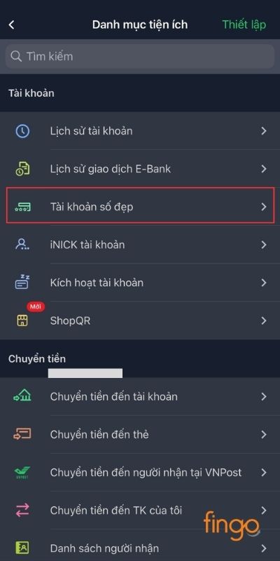 Chọn iNICK