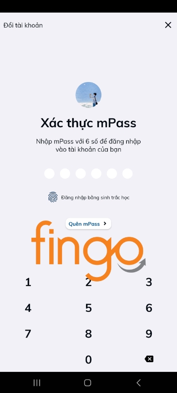 Nhập mPass.