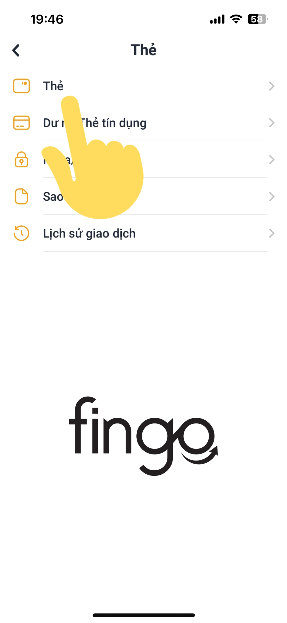 Cách kiểm tra số thẻ LPBank bước 2