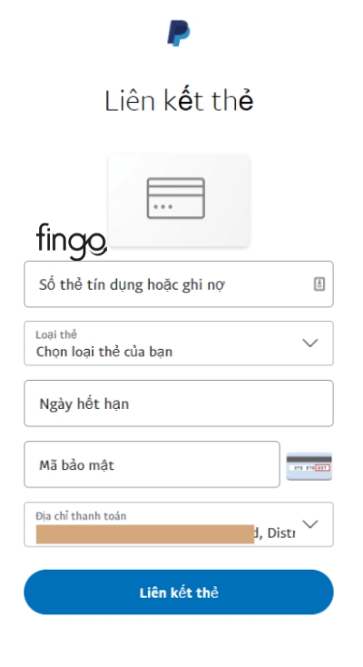 Liên kết tài khoản Paypal với thẻ Vietcombank