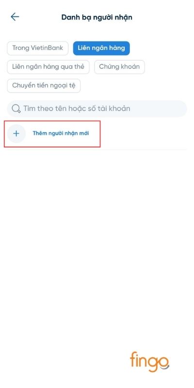 Chọn Thêm người nhận mới