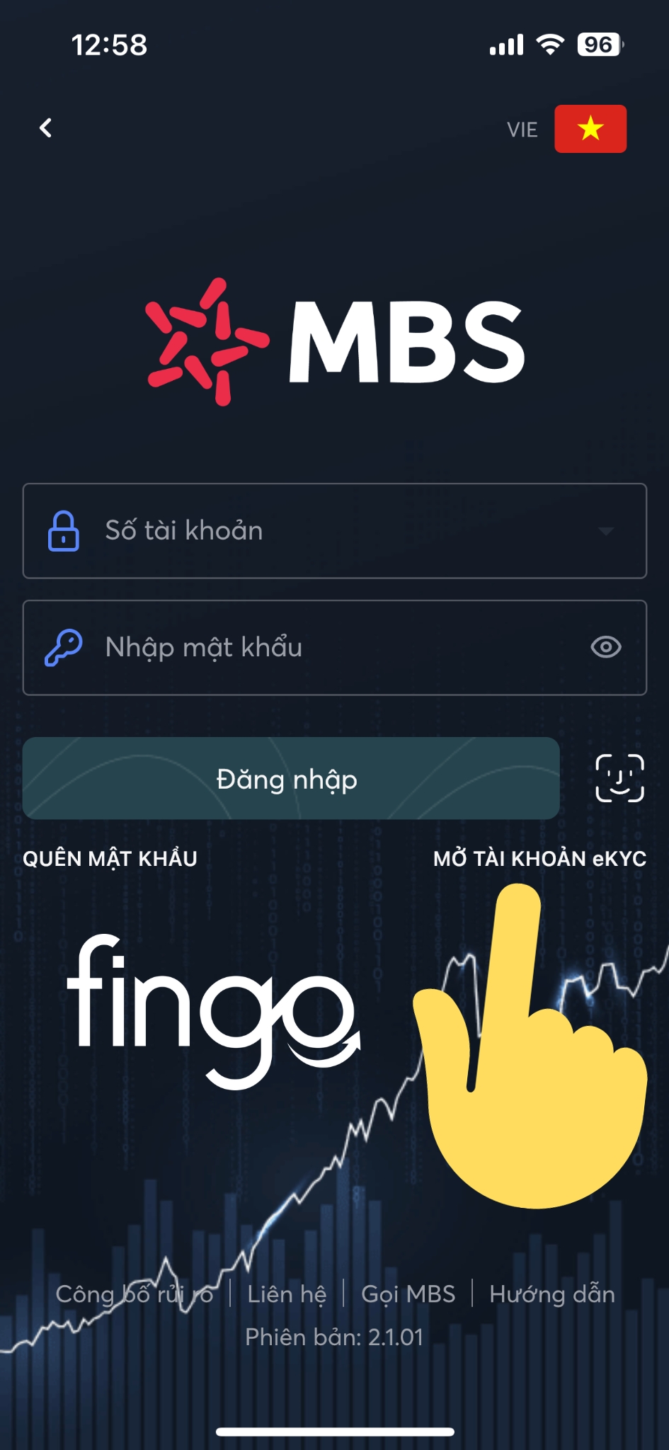Cách mở tài khoản chứng khoán MBS bước 1
