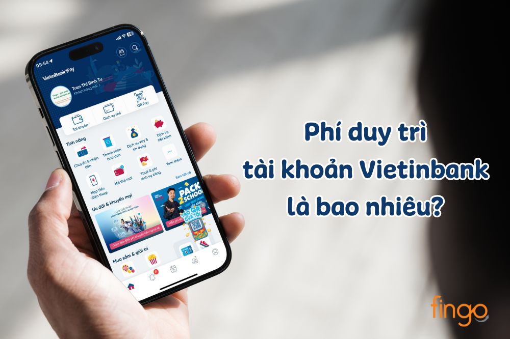 Cập nhật phí duy trì tài khoản Vietinbank iPay mới nhất