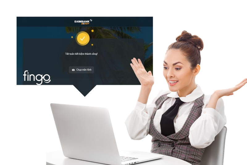 Rút tiền gửi tiết kiệm online Eximbank qua Website