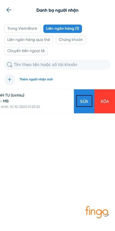 Chọn Sửa