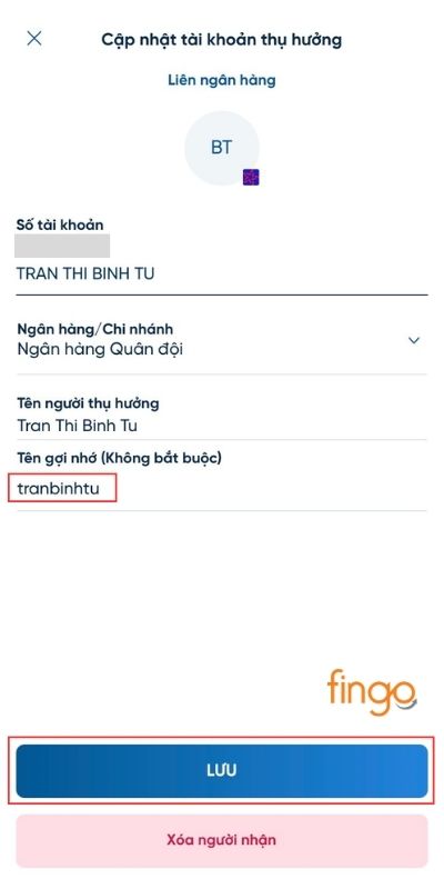 Cập nhật thông tin mới