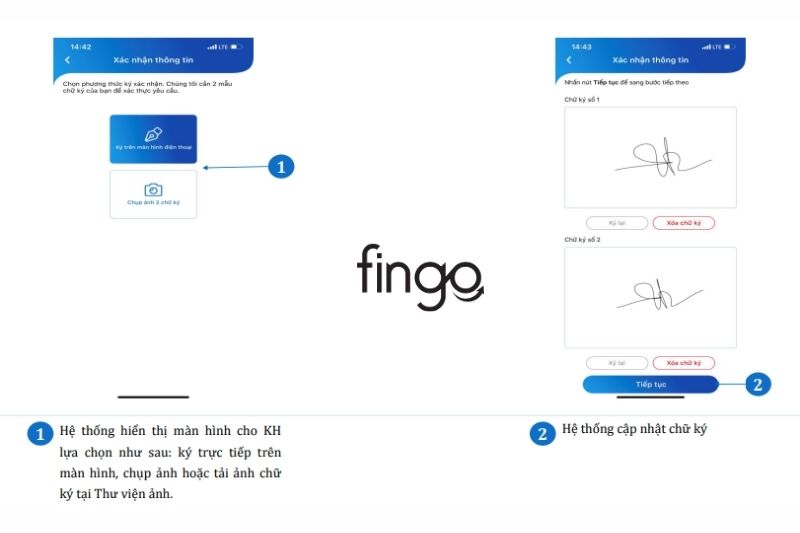 Các bước định danh trên NCB iziMobile - Xác thực chữ ký
