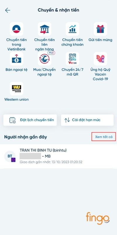 Bấm Xem tất cả