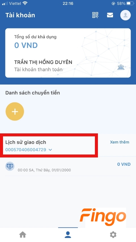 Tra cứu lịch sử giao dịch