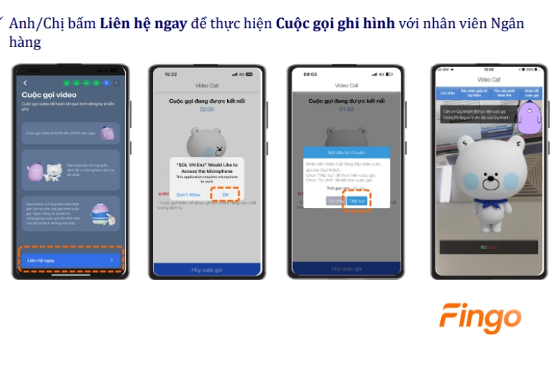 Liên hệ ngay để thực hiện Cuộc gọi ghi hình với nhân viên ngân hàng