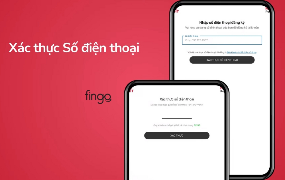 Xác nhận số điện thoại và mã OTP